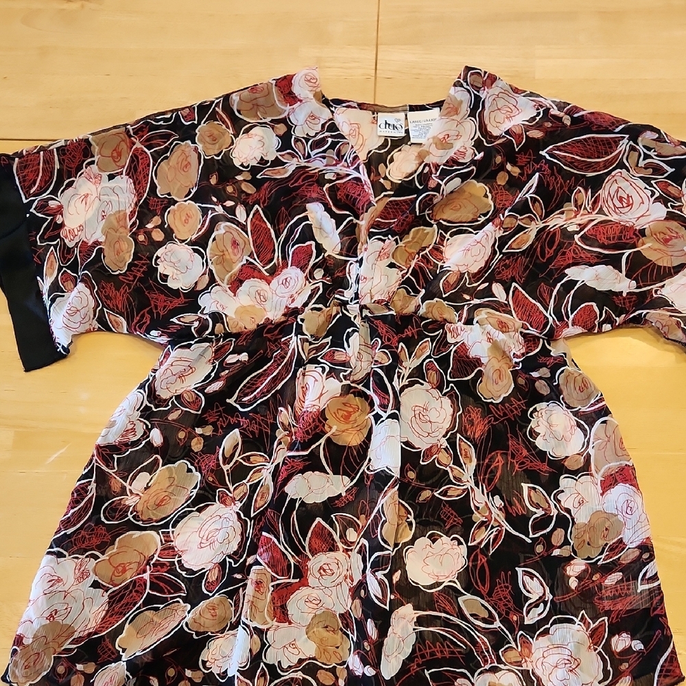 Duo Materniry Sheer Floral Shirt
